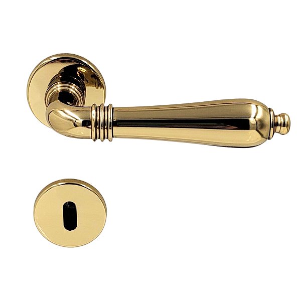 FECHADURA PORTA INTERNA LILY IMAB DOURADO BRILHANTE 55MM