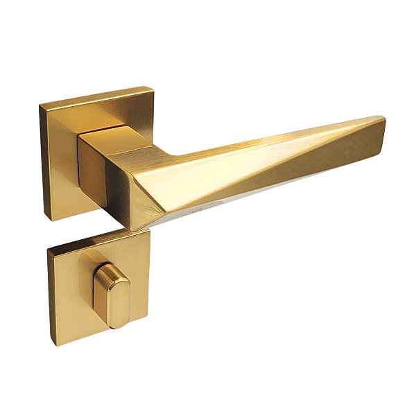FECHADURA PORTA BANHEIRO WC PADO ASCOT DOURADO ESCOVADO MAQUINA 55 MM