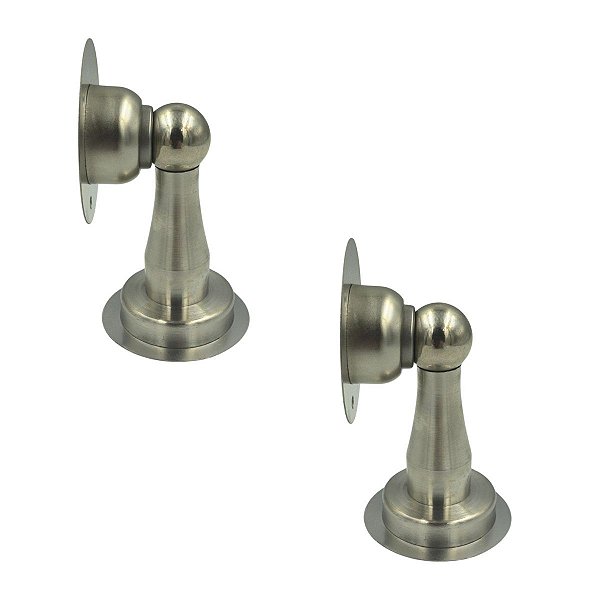 KIT 2 PRENDEDOR DE PORTA MAGNETICO ADESIVO INOX ESCOVADO