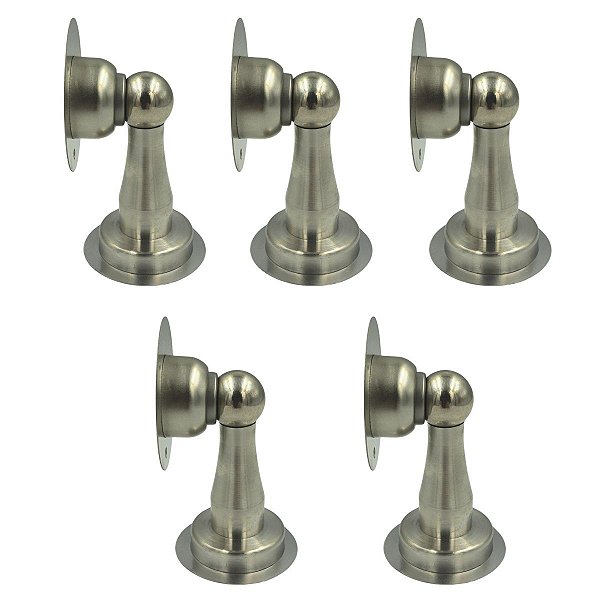 KIT 5 PRENDEDOR BATEDOR PORTA MAGNETICO ADESIVO INOX ESCOV