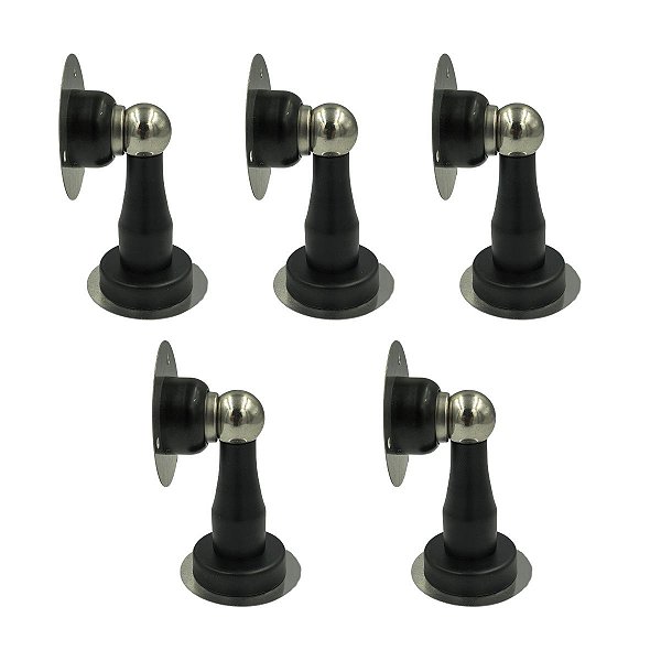 KIT 5 PRENDEDOR BATEDOR PORTA MAGNETICO ADESIVO PRETO FOSCO
