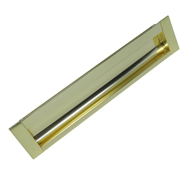 Puxador Concha de Embutir Celleno IL155 224 mm Dourado Fosco