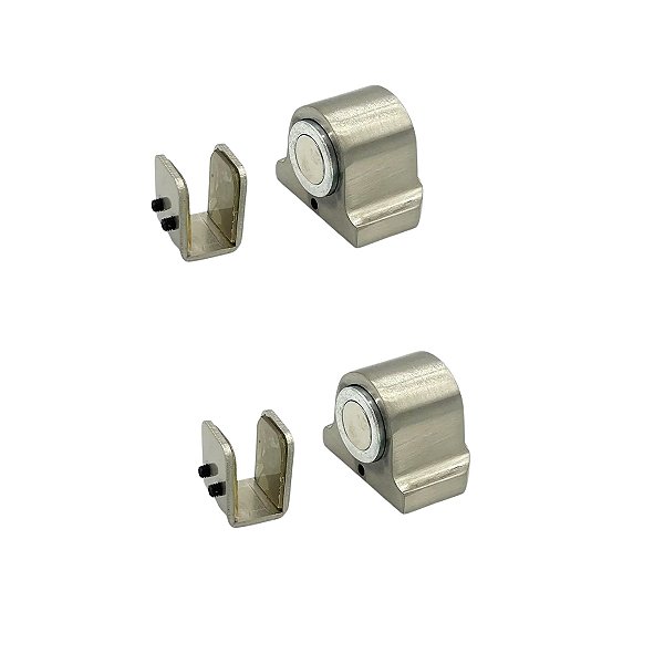 Kit 2 Prendedor Batedor Magnético para Porta Vidro Inox Esc