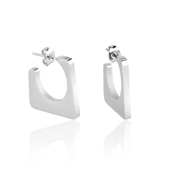 Brinco Aço Inox com Formato Exclusivo - Design Moderno e Sofisticado