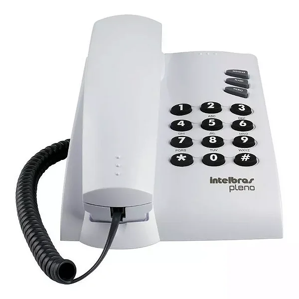TELEFONE COM FIO INTELBRAS MESA E PAREDE PLENO CINZA ARTICO FIXO 493392