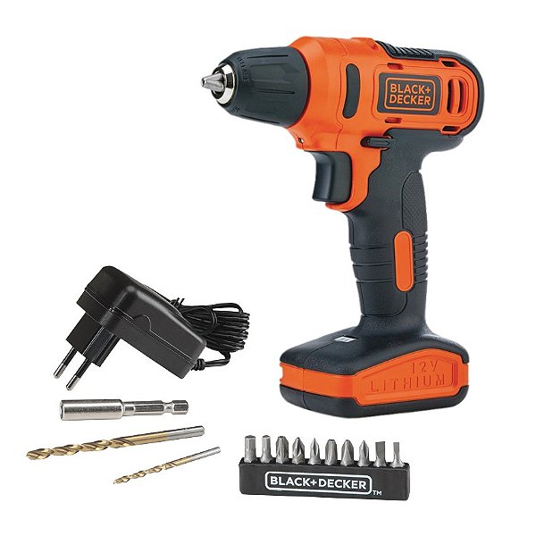 PARAFUSADEIRA BLACKDECKER 12V LD12S-BR C/KIT 759791