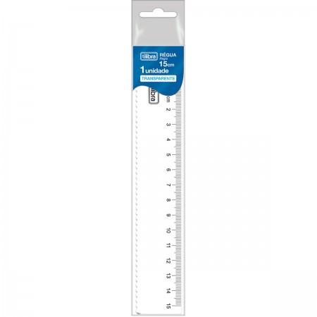 Régua  15cm em Poliestireno Académie- Tilibra