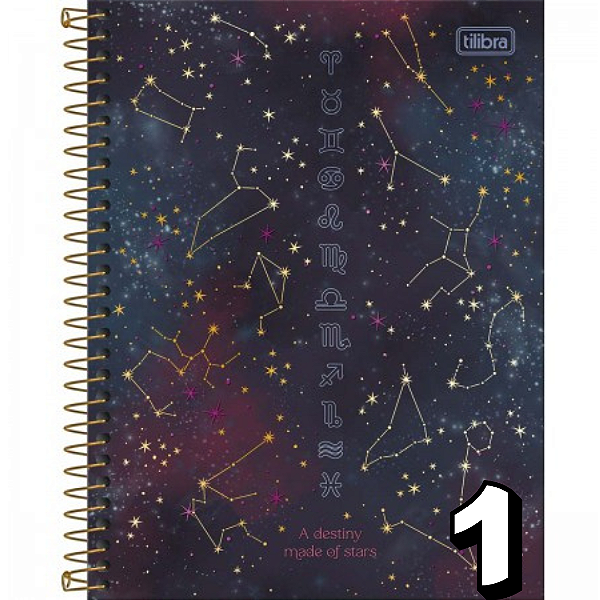Caderno Espiral Capa Dura Colegial 10 Matérias Magic 160 Folhas
