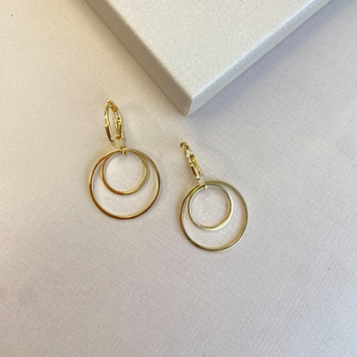 Brinco argolas banhado a ouro 18k