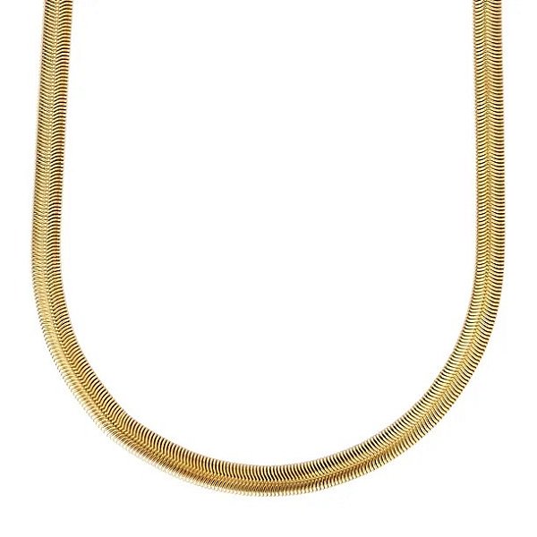 Colar snake maleável banhado a ouro 18k