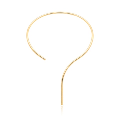 Colar choker orgânica banhada a ouro 18k