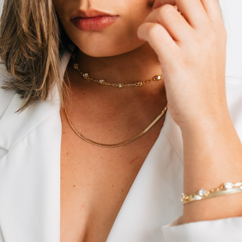 Colar slim 3mm banhado a ouro 18k