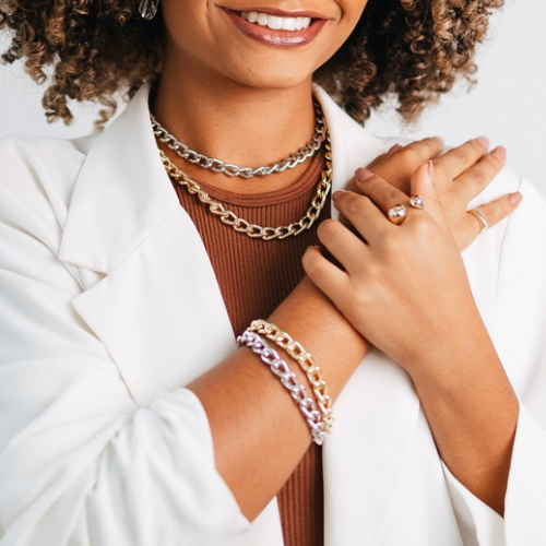 Colar gargantilha elo groumet 7mm banhado a ouro 18k