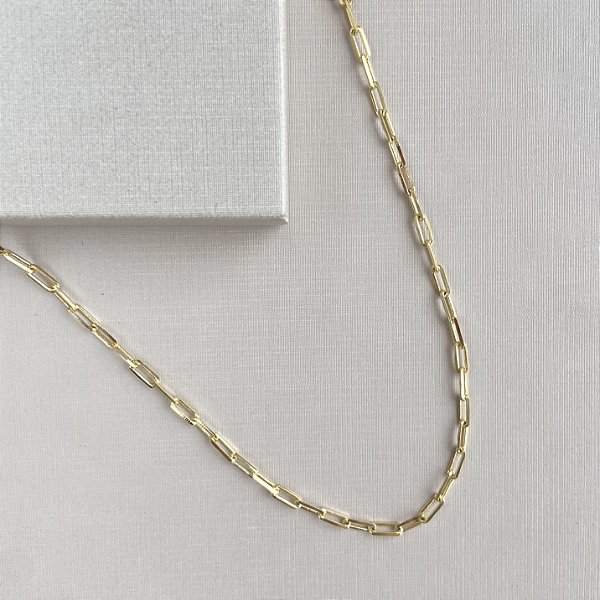 Colar corrente elos cartier 4mm banhado a ouro 18k