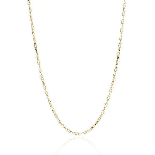 Colar corrente elos cartier 2mm banhado a ouro 18k