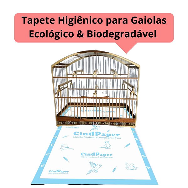 Tapete Higiênico para Gaiolas 45x30 cm - Envelope com 15 unidades