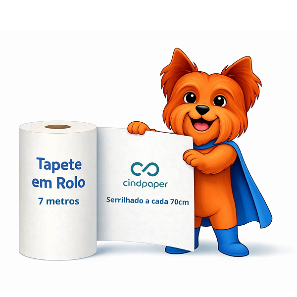 Tapete Higienico em Rolo Impermeável pet 48 cm x 7 metros