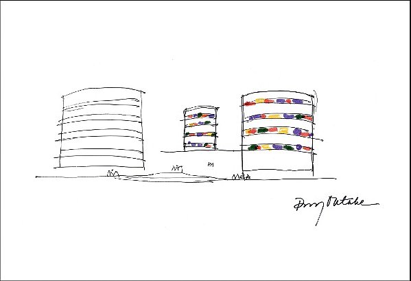 CARTÃO-POSTAL RUY OHTAKE - TORRES HELIÓPOLIS