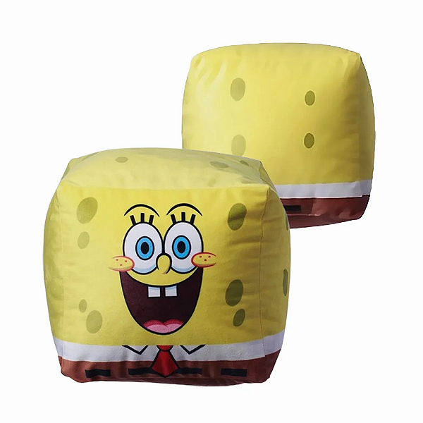 ALMOFADA FORMATO FIBRA CUBO BOB ESPONJA