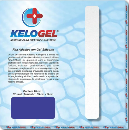 Adesivo Fita em Gel Silicone para Cicatriz 70cm x 3cm Unidade - Kelogel