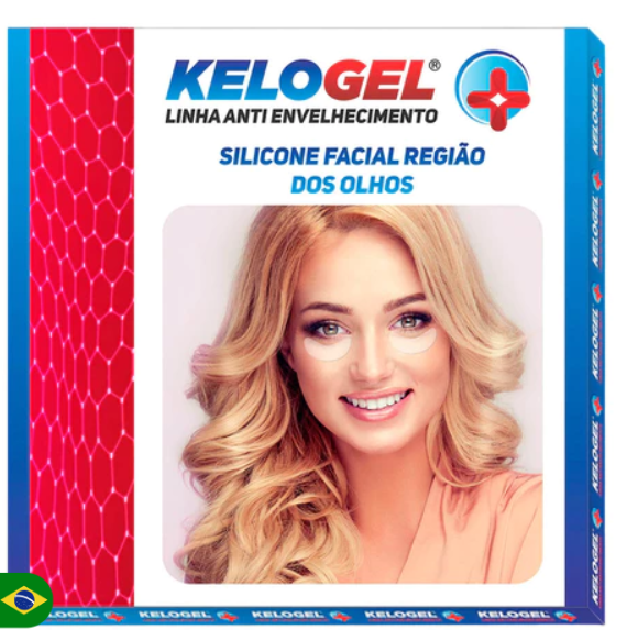 Adesivo de Silicone Antissinais do Olhos ou Bigode Chinês - 2un - Kelogel