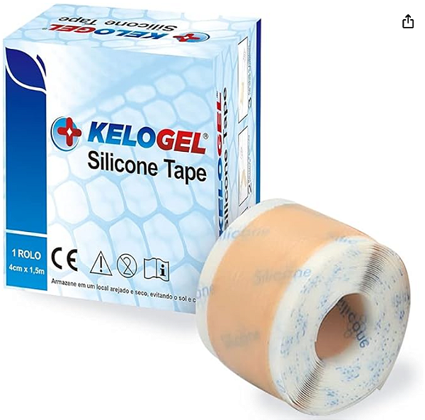 Fita Adesiva de Silicone - Rolo Tape (Médico Hospitalar) 4cmx1,5m - Kelogel