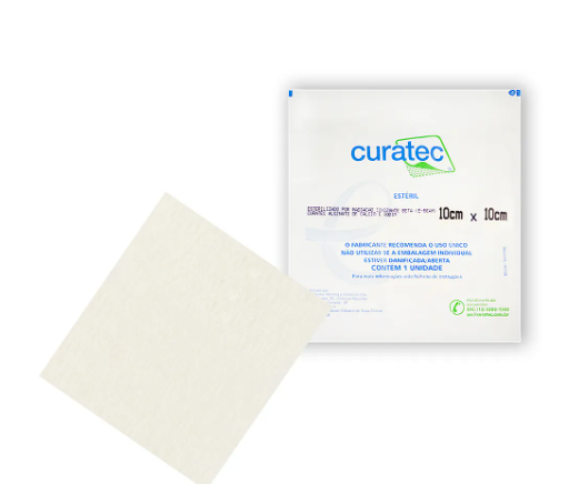 Curativo Alginato de Cálcio e Sódio - 10x10cm -1 un - Curatec
