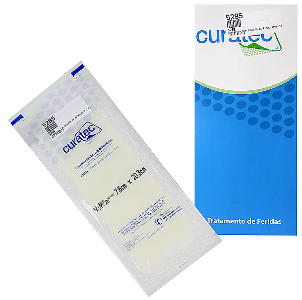 Curativo Compressa com Emulsão de Petrolatum - 1un - 7,6x20,3cm - Curatec