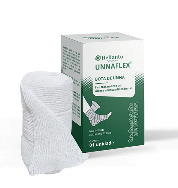 Bandagem UnnaFlex - Bota de Unna - 10,2cm x 9,14m  - Helianto