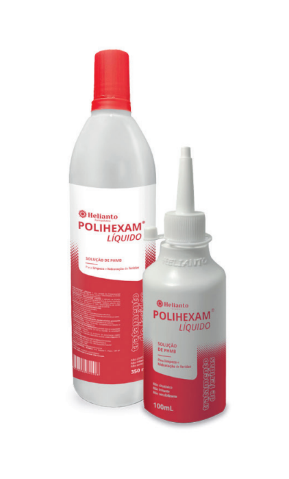 Polihexam - Solução de PHMB - Limpeza de Feridas - 0,1% 350ml - Helianto