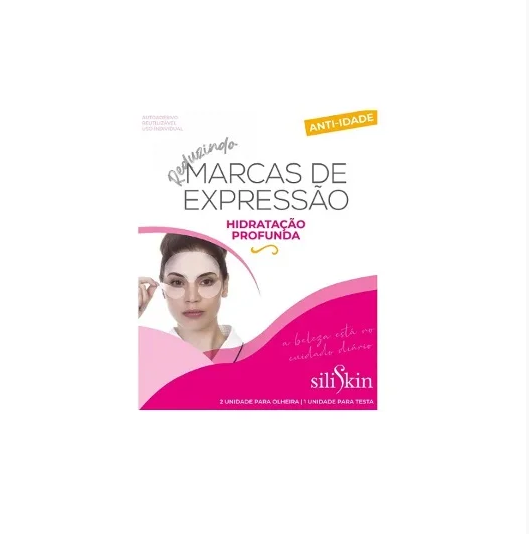 3 Adesivos Anti Rugas Hidratação Profunda para Testa e Olheira em Silicone -Siliskin