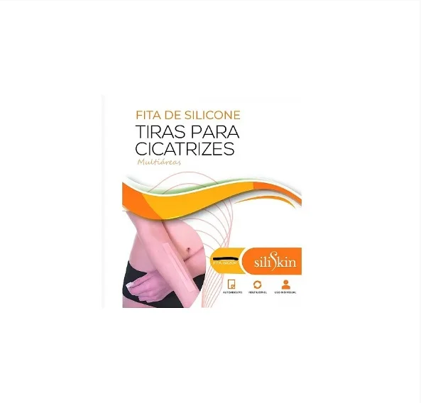 Fita P/Cicatriz e Queloide de Silicone 15cm x 2 cm -Siliskin