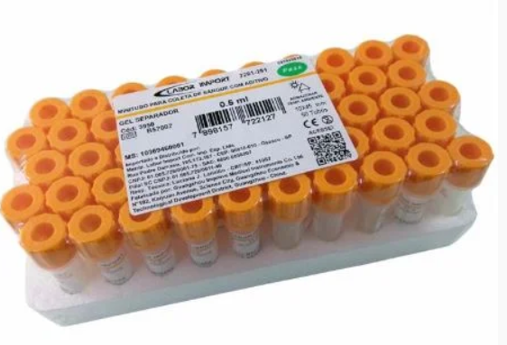 Mini Tubo com Gel Separador de 0,5ml - 50 Un - Labor Import