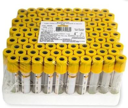 Tubo Gel a Vácuo - Plástico - 8ml - 100Un - Val 31/10/2025 - Labor Import