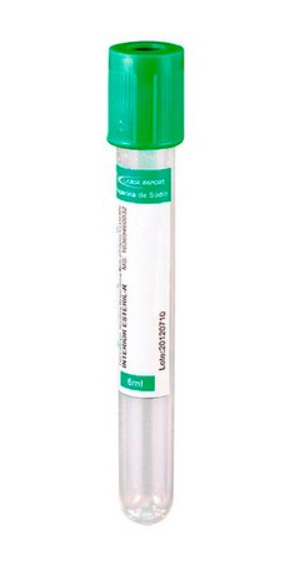 Tubo de Heparina a Vácuo - Plástico - 6ml - 100Un - Labor Import
