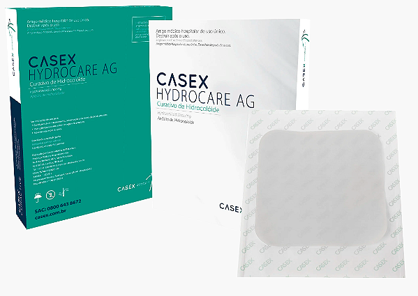 Hydrocare AG - Curativo de Hidrofibra com Prata - 15x15cm - 1un - Casex