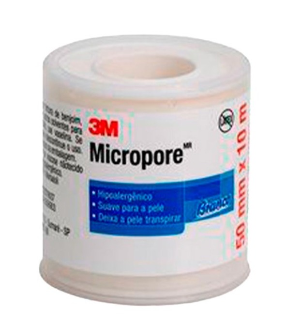 Fita Micropore Branca 50mmx10mt - 3M