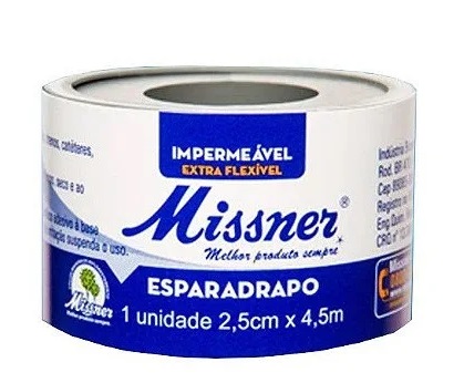 Esparadrapo Impermeável 2,5cm x 4,5 cm - Missner