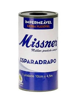 Esparadrapo Impermeável 10cm x 4,5 cm - Missner - branco