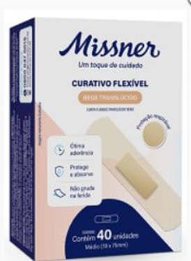 Curativo Flexível Bege (Band-Aid) - 40 Unidades - Missner