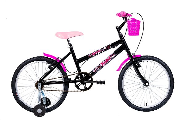 Bicicleta Aro 20 Infantil MTB Girl Com Roda Lateral Tridal