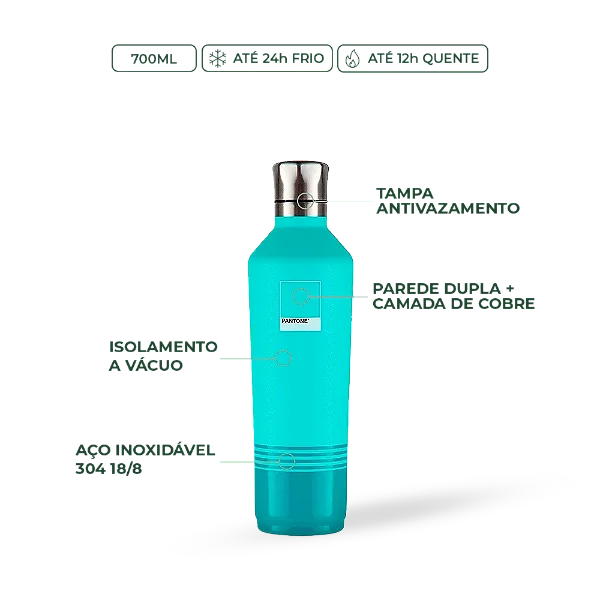 Garrafa Térmica King Pantone + Kouda Chip – 700ml