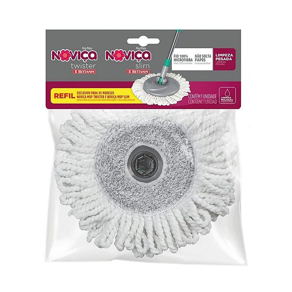 Refil Para Mop Noviça Twister, Noviça Slim E Noviça Easy