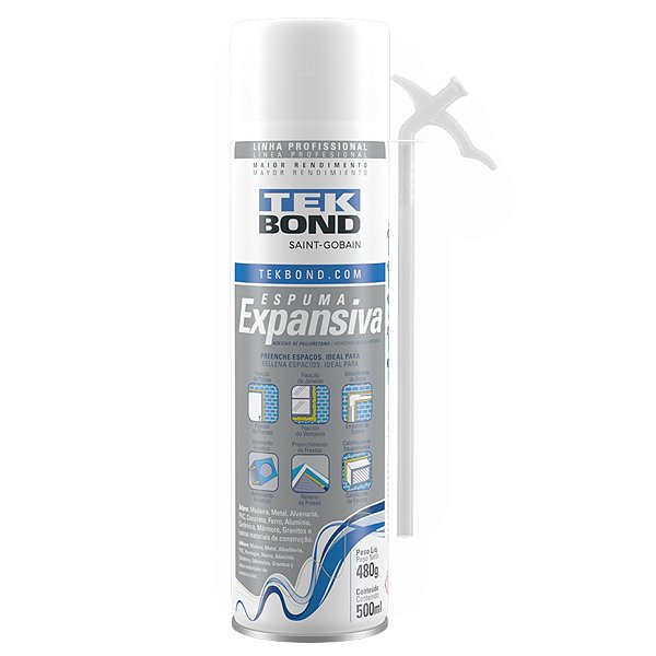 Espuma Expansiva Selante Universal Profissional 480g 500ml
