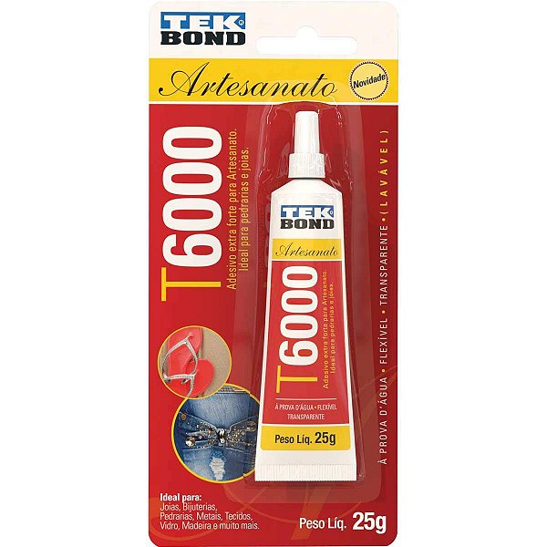 Cola Artesanato Extra Forte T6000 25g P/ Jóias Bijuteria