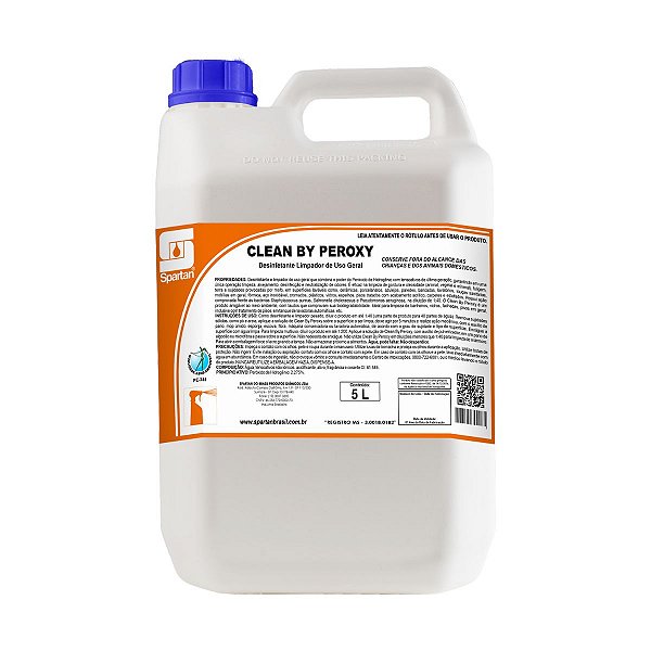 Limpador Desinfetante Clean By Peroxy 5L - Spartan