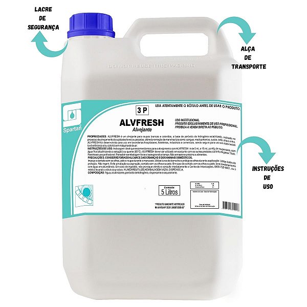 Alvfresh Alvejante Tecidos Roupas Brancos Coloridos 5 Litros