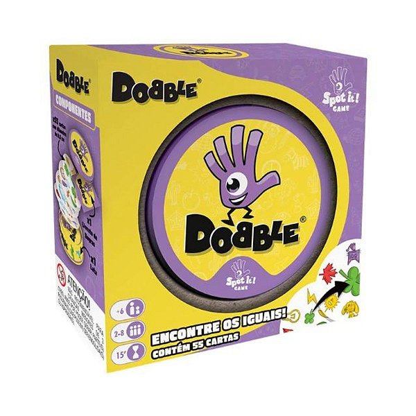 Jogo de Cartas Dobble Eco-Sleeve Encontre os Iguais 5 em 1
