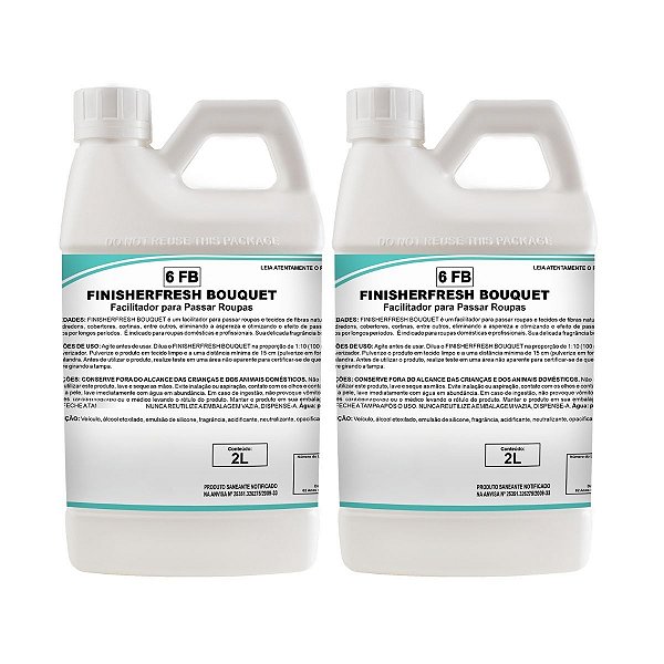 Kit 2 Finalizador Passadoria Tecido Finisherfresh Bouquet 2L