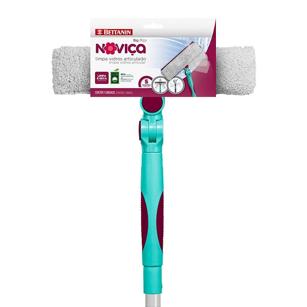 Rodo Mop Limpa Vidros e Espelhos 2 em 1 Articulado - Noviça